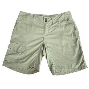 Columbia Womens Tan Cargo Outdoor Hiking Shorts Omni Shade Sun‎ Protection 34